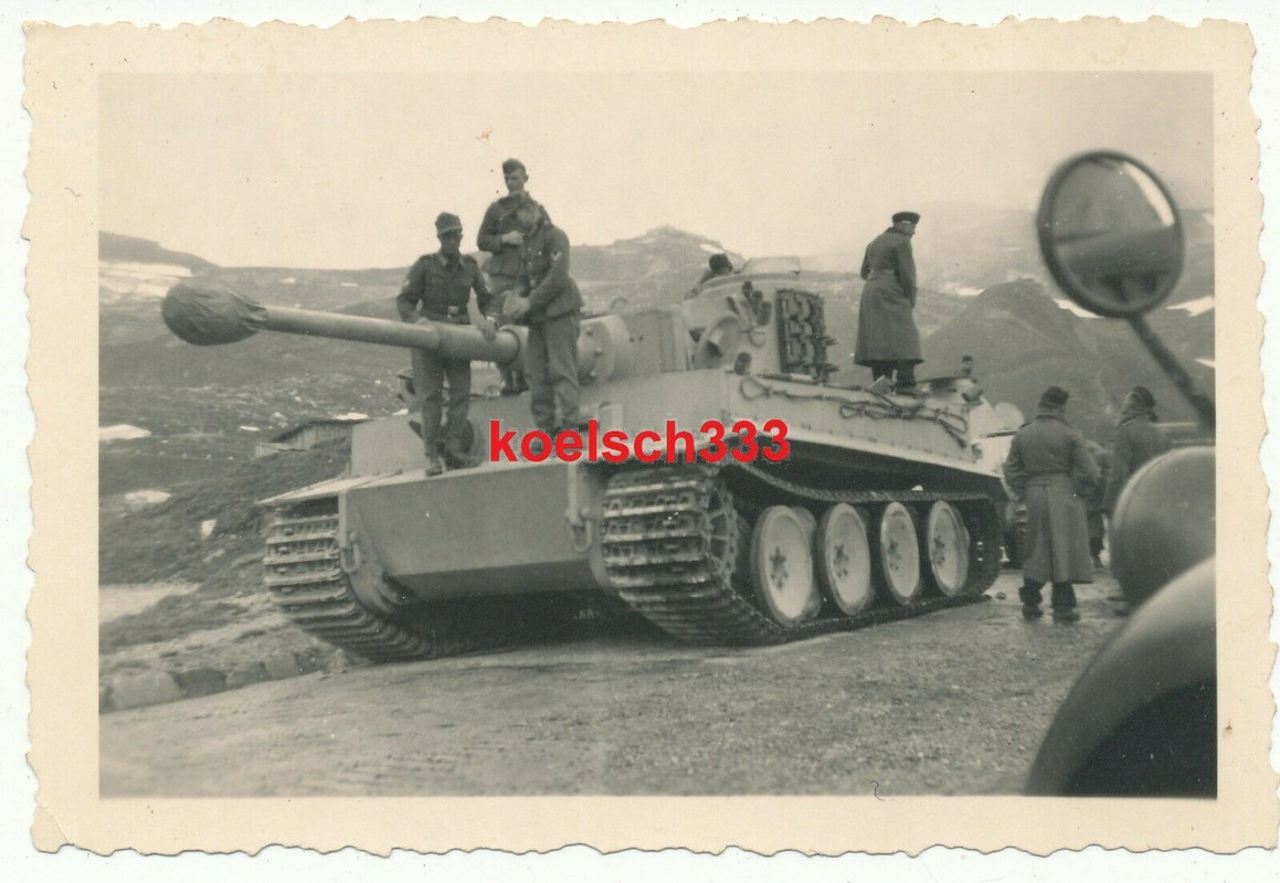 !!!Foto Gebirgsjäger auf Tiger Panzer VI auf dem Großglockner in Österreich 1943