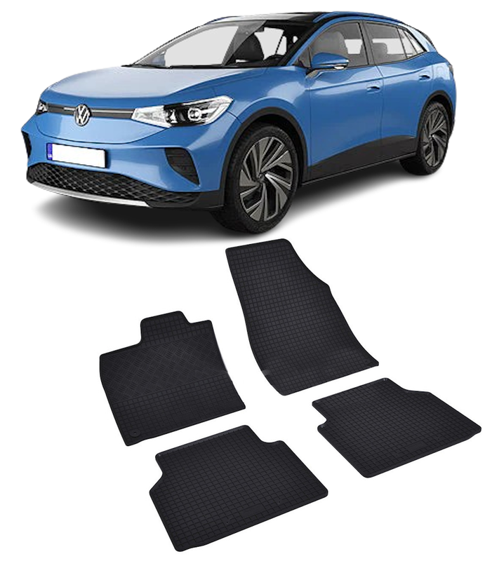 Set 4 covorase Volkswagen Id.4 2021--prezent, din cauciuc 100%, compatibile cu autoturismul Volkswagen ID.4