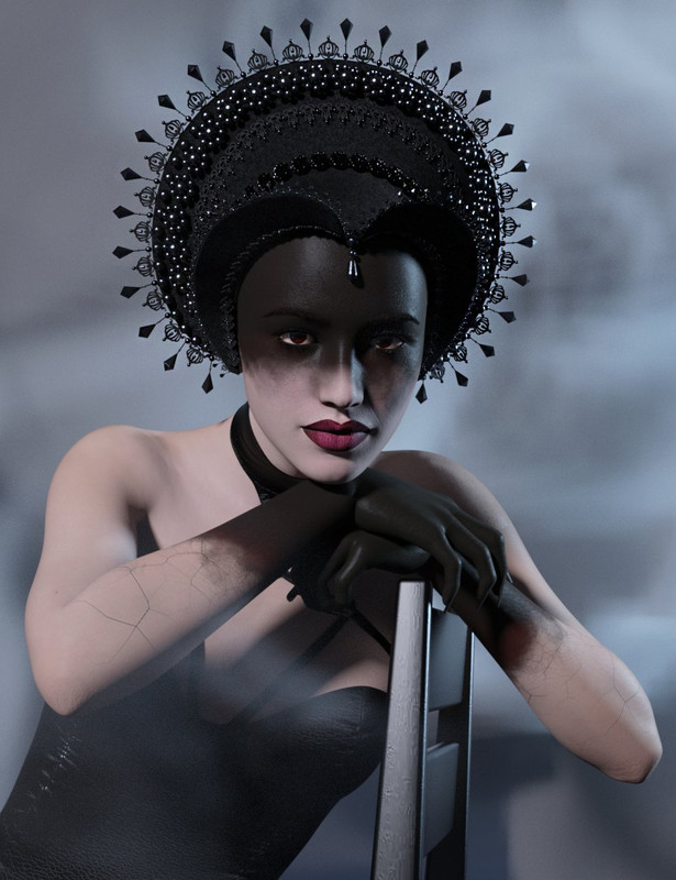 dForce Dark Wave Fantasy French Hood for Genesis 8.1 Female dForce Dark Wave Fantasy French Hood for Genesis 8.1 Female