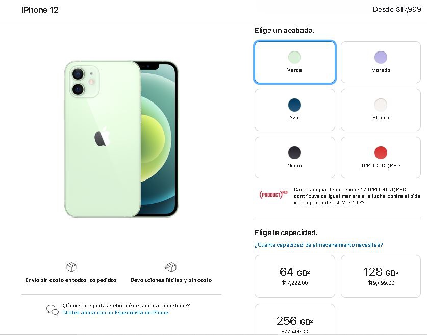 ¿Cuánto cuesta el iPhone 12?