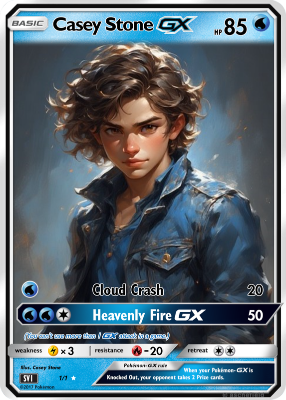 Casey Stone EX Sun_Moon Pokemon Card