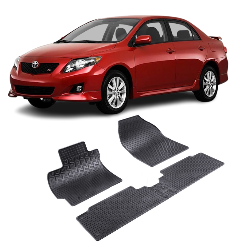 Set 4 covorase Toyota Corolla 2007-2013, din cauciuc 100%, compatibile cu autoturismul TOYOTA Corolla