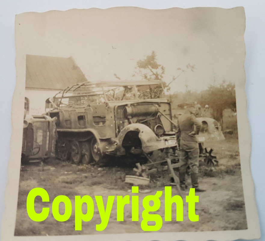 Orig.Foto Halbkette Sdkfz Elite xx zerstört gesp
