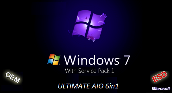 Windows 7 SP1 Ultimate AIO 6in1 OEM ESD en-US September 2019
