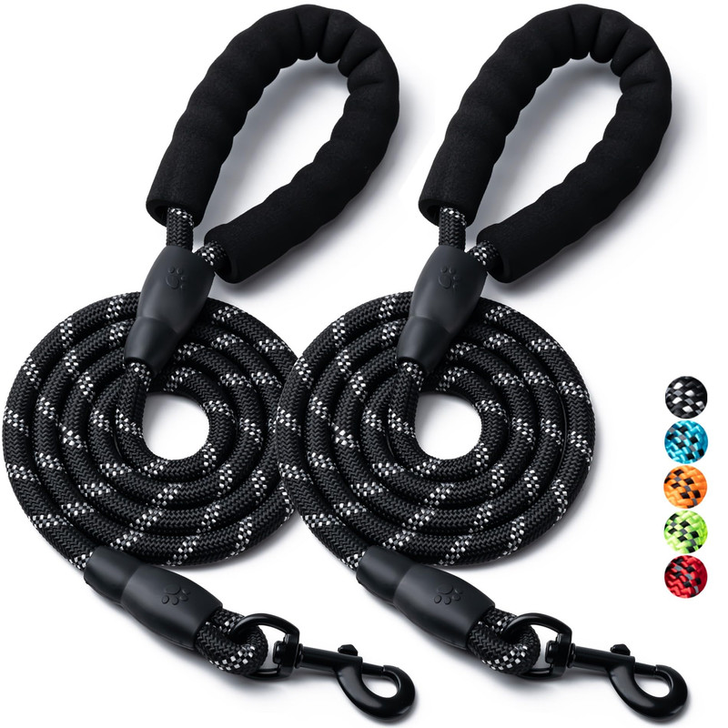 2 Pack Heavy Duty Nylon Rope Dog Leashes