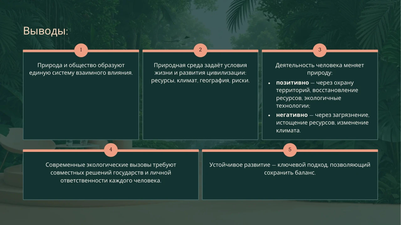 Учебная презентация «Взаимосвязь природы и общества» — слайд 6