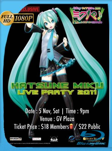 Hatsune Miku Live Party (MikuPa)/Sapporo (2011) BRrip [1080p] [Japones] [GoogleDrive] [RangerRojo]