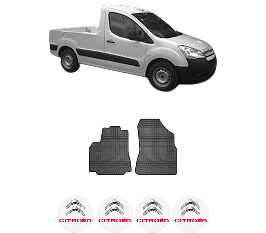Set covorase presuri CITROEN BERLINGO Platform/Chassis (B9) din 2008-2021, auto, din cauciuc thermoplastic, 4 Stickere auto cu CITROEN