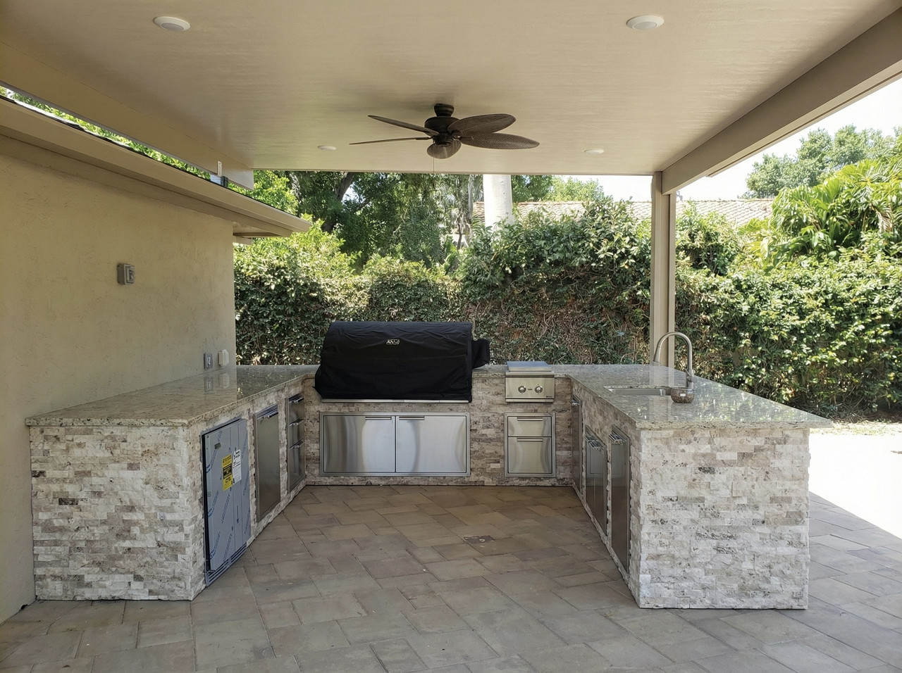 Laundry room with built-in cabinets