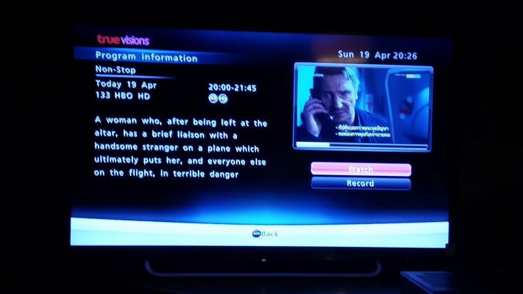 Full synopsis on the EPG: 'A woman who, after being left at the altar, has a brief liaison with a handsome stranger on a plane which ultimately puts her, and everyone else on the flight, in terrible danger'