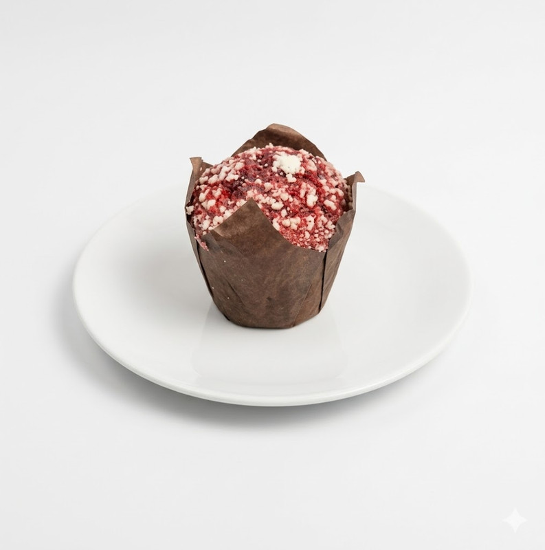 muffin artesano de red velvet
