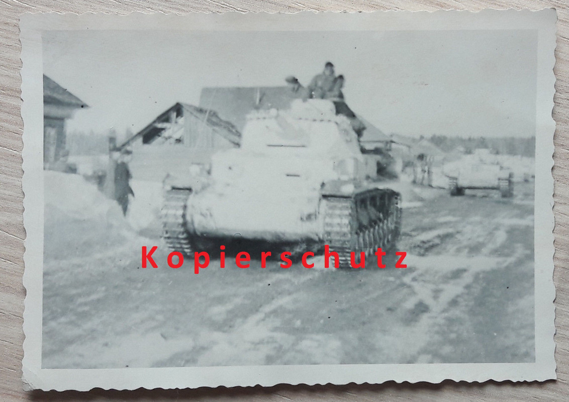 Foto Panzer 3 Wintertarn Rußland Ostfront, Wehrm