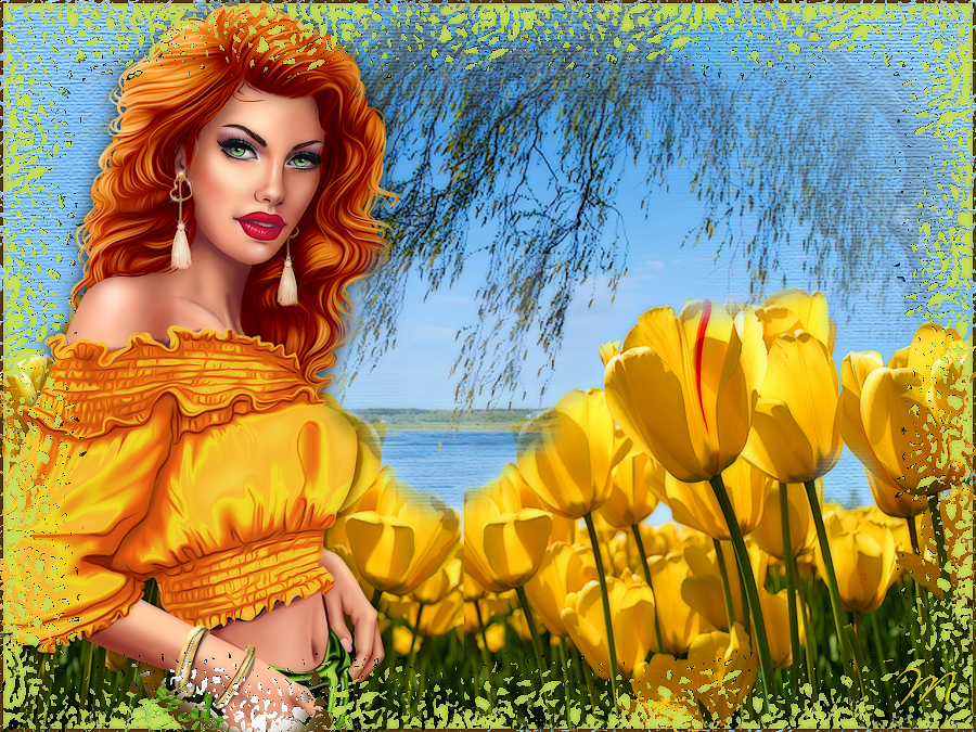 тюльпаны желтые