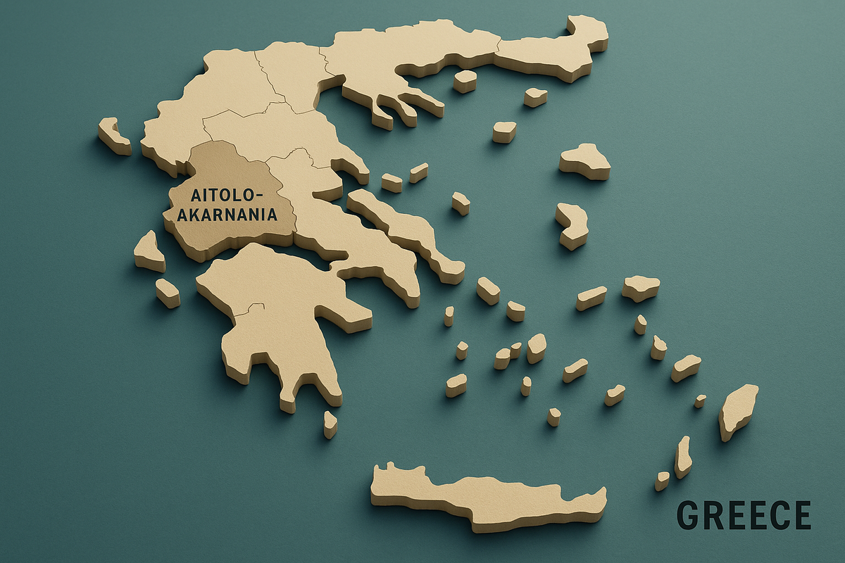 Aitoloakarnania Greece-Map