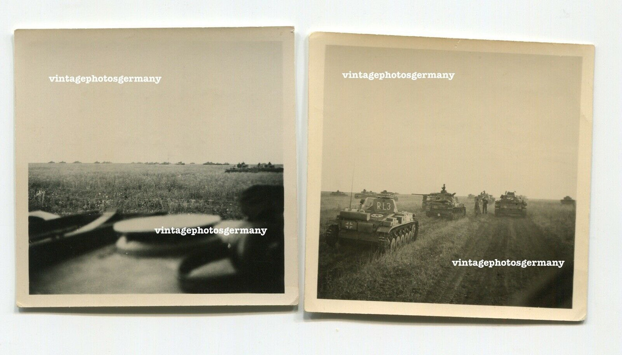2 Fotos Russland deutsche Panzer Panzer Abt 116 Panzerschlacht Kursk 42