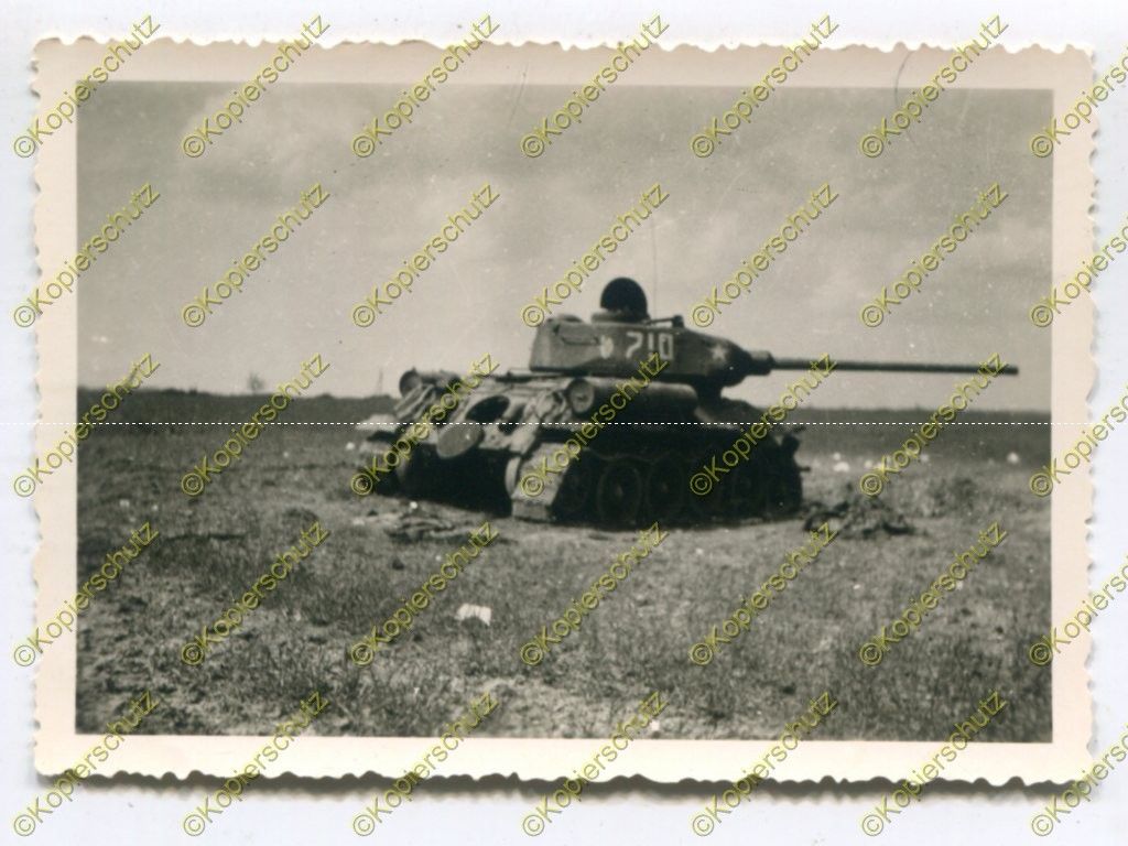 Foto, zerstörter Panzer, Endkampf April 1945 um 