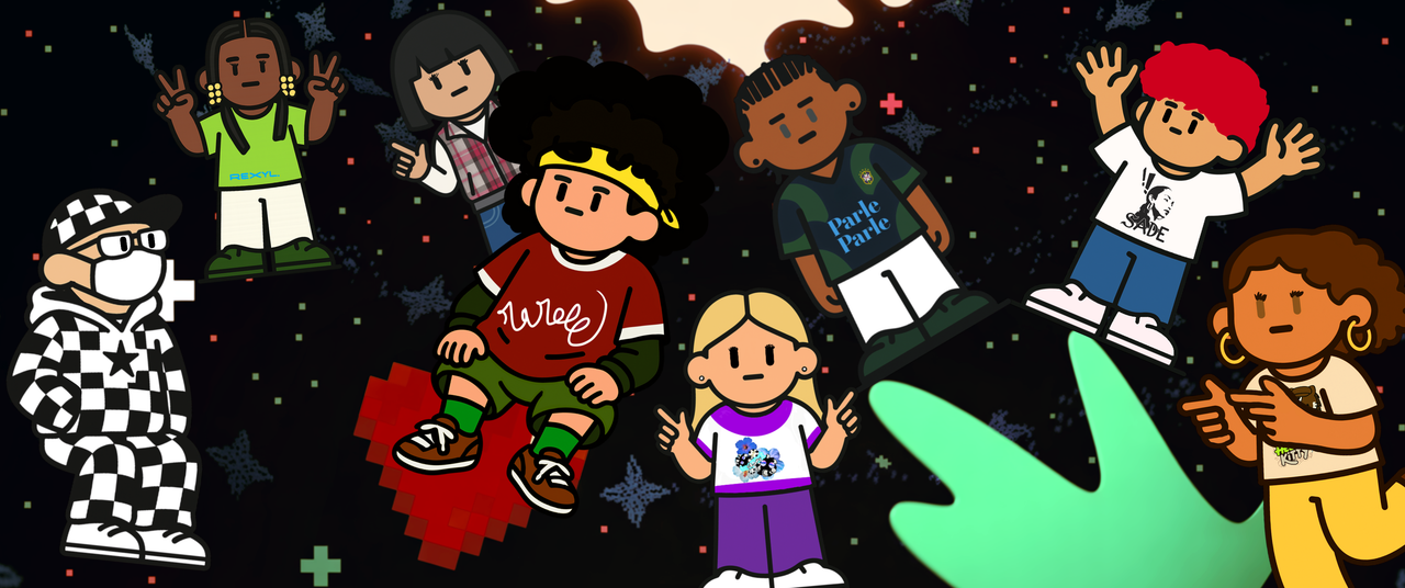 Cartoon characters collage