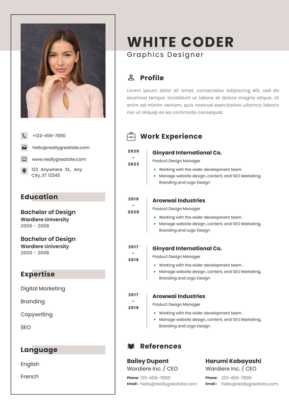Simple Professional CV Resume CV Template