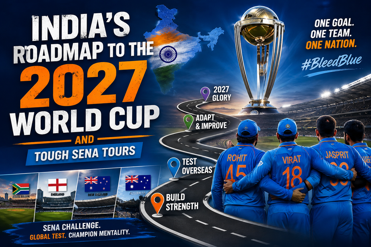 India cricket team roadmap 2027 World Cup SENA tours