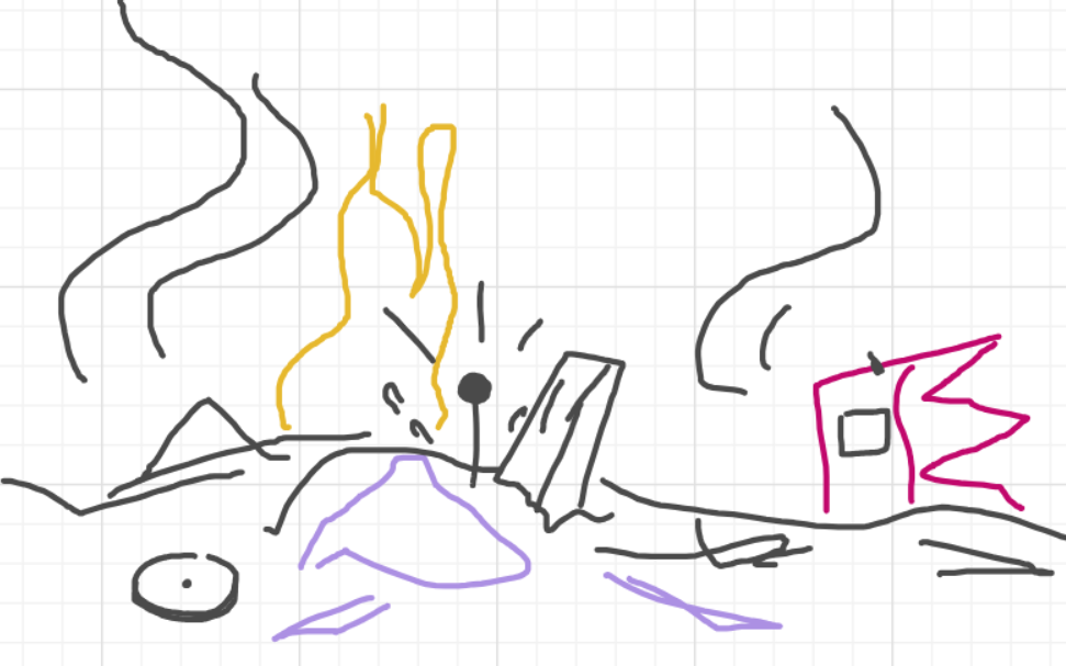 A panel from A Murder On The, episode six of the Board Boards object show by Furretwalk/WalkingFurret.