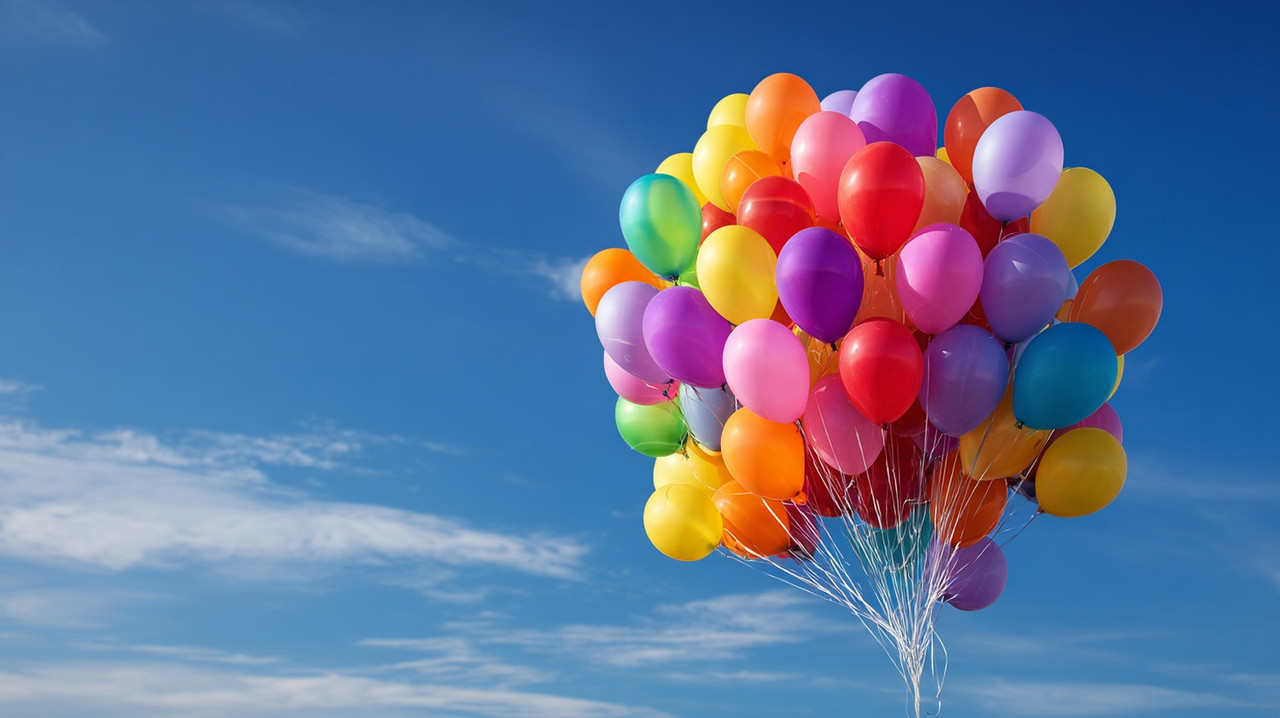 латексные шары на улице