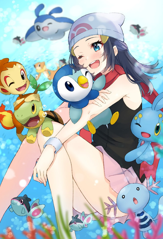 dawn-piplup-turtwig-chimchar-wooper-and-