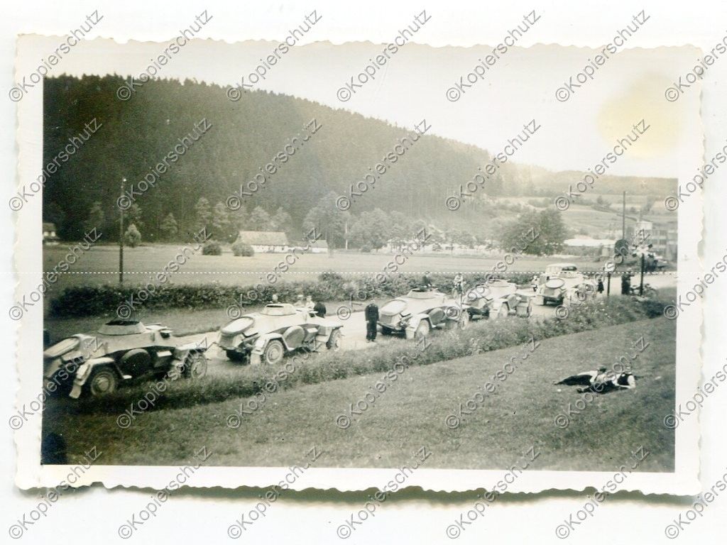Foto, Panzerspähwagen der 2.Panzer-Späh-Kompanie