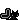 Pixel art of a symbol border for text decoration, with a black cat laying next to it