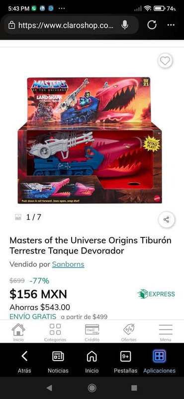 Claro Shop: Tiburón terrestre tanque devorador 