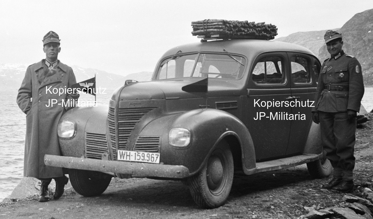 Foto Wehrmacht dt. Kommandeur Gebirgsjäger Norwe