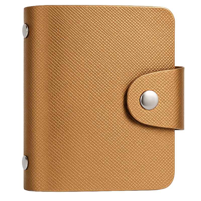 Card Holder 24 Slots Metallic Brown