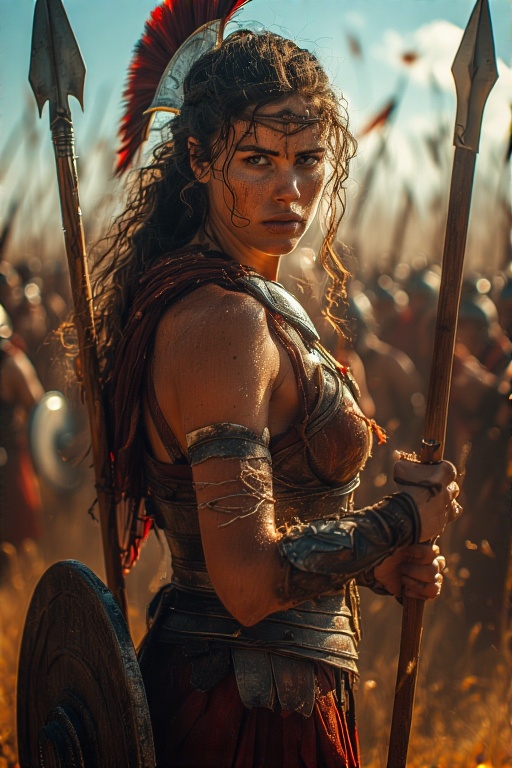 Greek-Warrior-Female-Spears-Sw-34