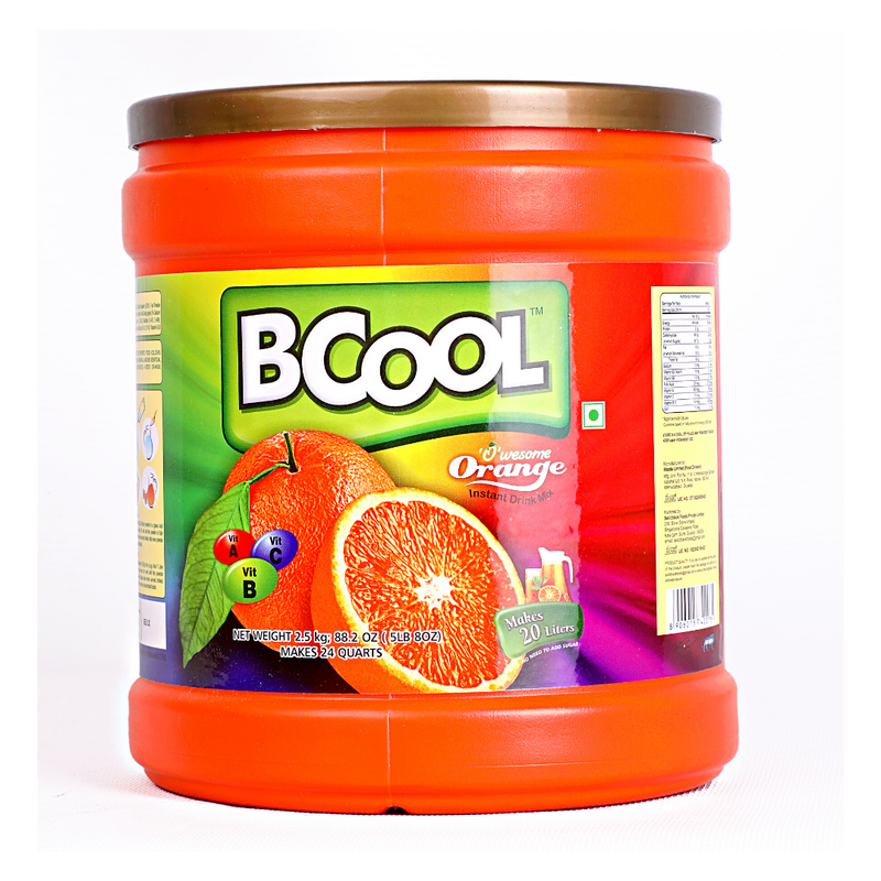 Bcool Oramge Instant Drink Mix, booster Energy Drink Mix For All Age Groups, pack Of 2.5kg