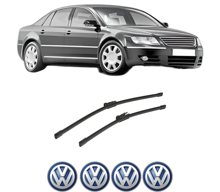 Set stergatoare auto Volkswagen PHAETON (3D1, 3D2, 3D3, 3D4, 3D6, 3D7, 3D8, 3D9) din 2002-2016, pentru parbriz auto, 2 bucati, Bosch Aerotwin, din cauciuc siliconat rezistent, 4 Stickere Auto Volkswagen