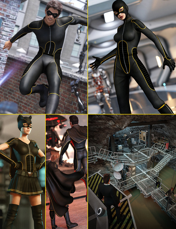 00 daz3d genesis 3 superhero bundle