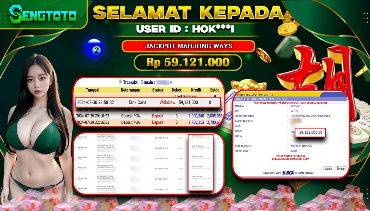 BUKTI PEMBAYARAN SLOT MAHJONG WAYS