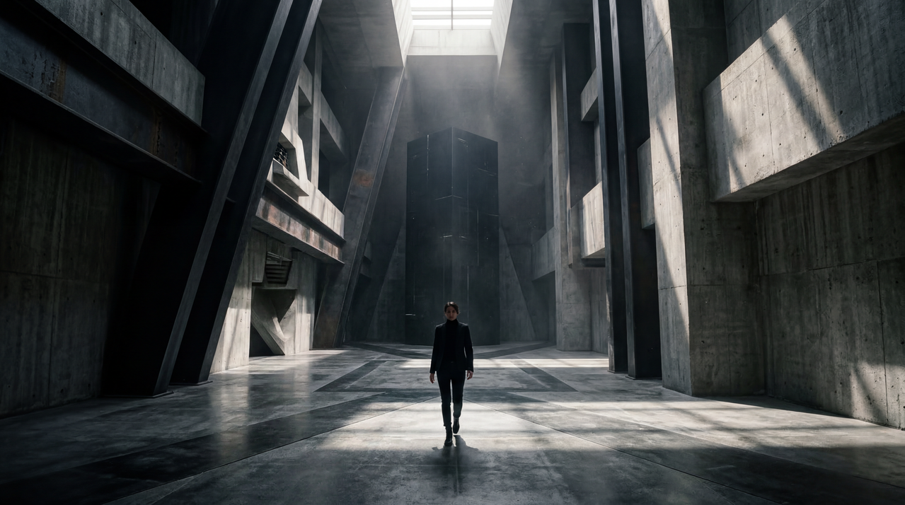 PrismPath Cinematic Monolith Banner