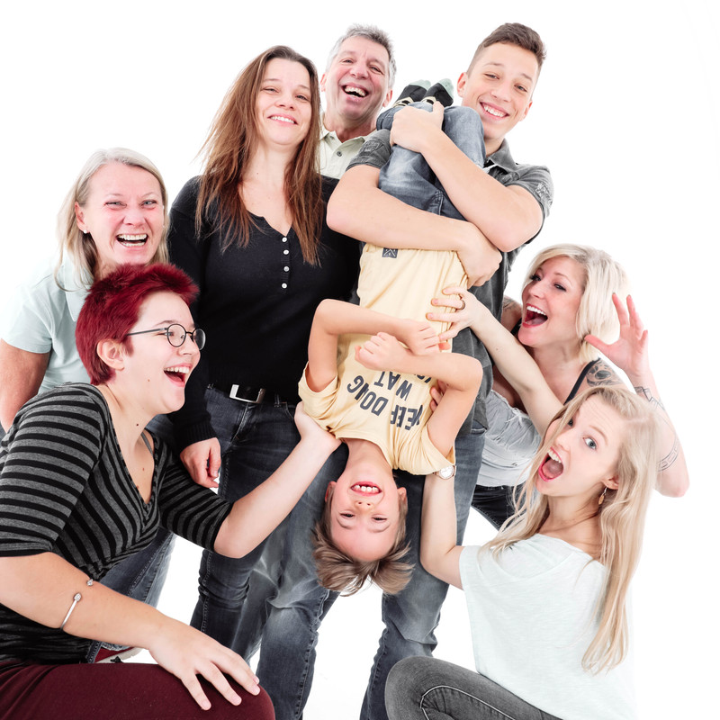 Familie beim Fotoshooting