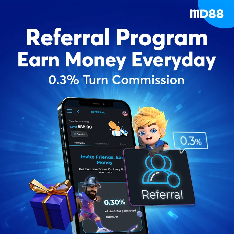 Referral 0.3% Turnover Commission ##Recommend to your friends and you will entitle for unlimited 0.3% bonus up to MYR500 daily!