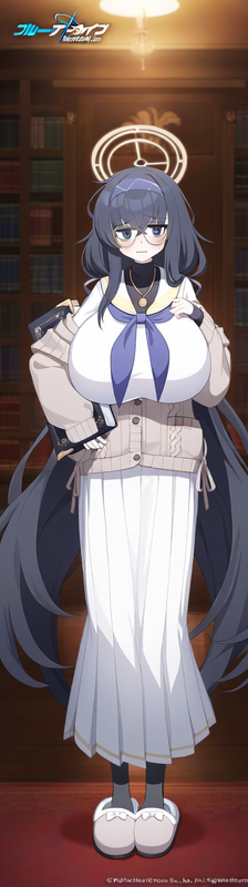 1girl, ui(blue archive),blue archive, official art,depth of field, shiny skin, b s-2201760320