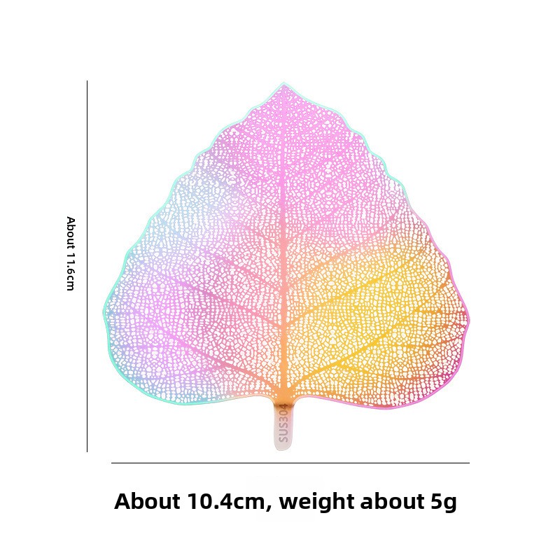 5-PCS Iridescent 304 Stainless Steel Bodhi Leaf Tea Strainer Creative Fine Mesh Tea Filter Infuser for Loose Leaf Tea global Home Tea Set Accessory