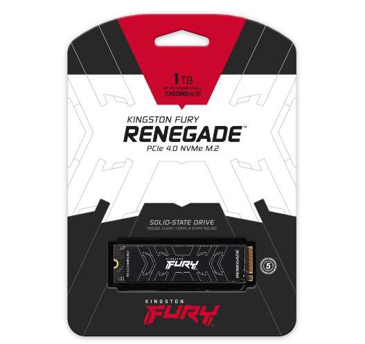 CyberPuerta: SSD Kingston FURY Renegade NVMe, 1TB, PCI Express 4.0, M.2 
