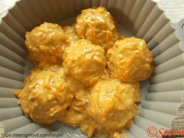 Тефтели с грибами в аэрогриле