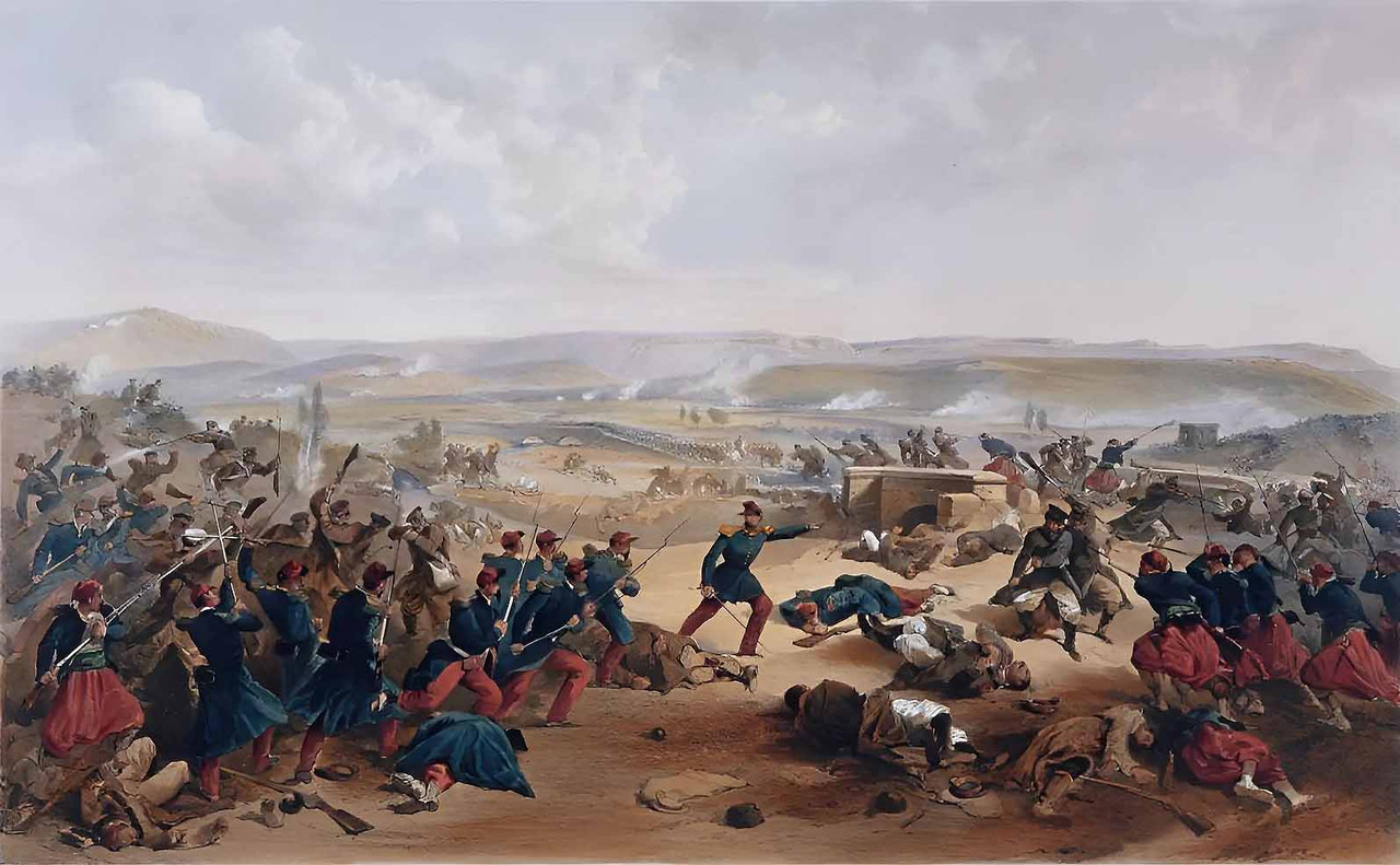 Crimea,Chernaya,la batalla del río Chernaya librada el 16 de agosto de 1855,William Simpson