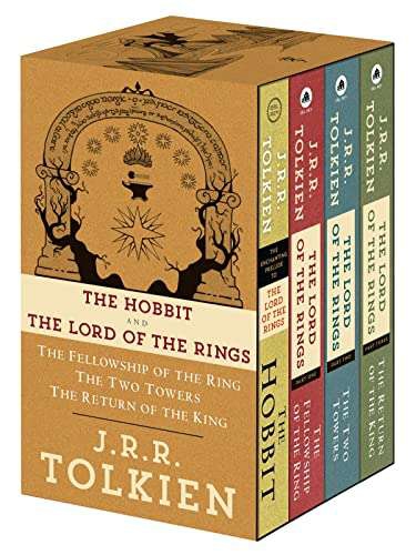 Amazon: J.R.R. Tolkien set de 4 libros (señor de los anillos y El hobbit) | en inglés, edición de bolsillo 
