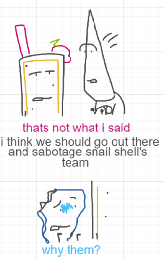 A panel from Chilly, episode two of the Board Boards object show by Furretwalk/WalkingFurret.