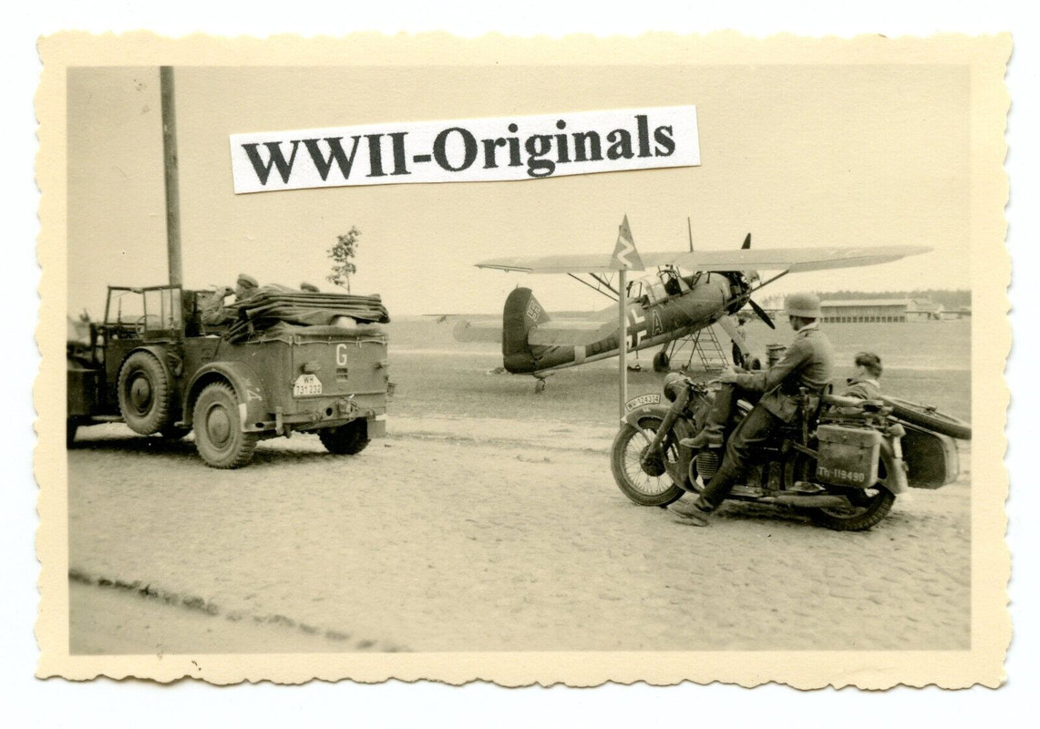 Funkwagen Kübel Befehlswagen Panzer KG Guderian Motorrad Krad Fieseler Storch