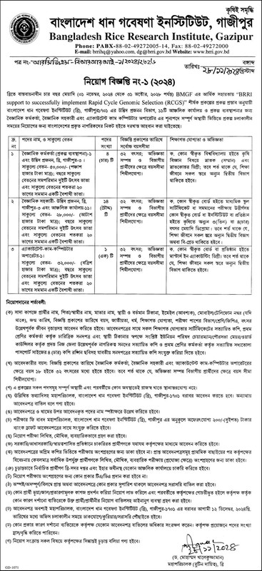 BRRI-Job-Circular-2024