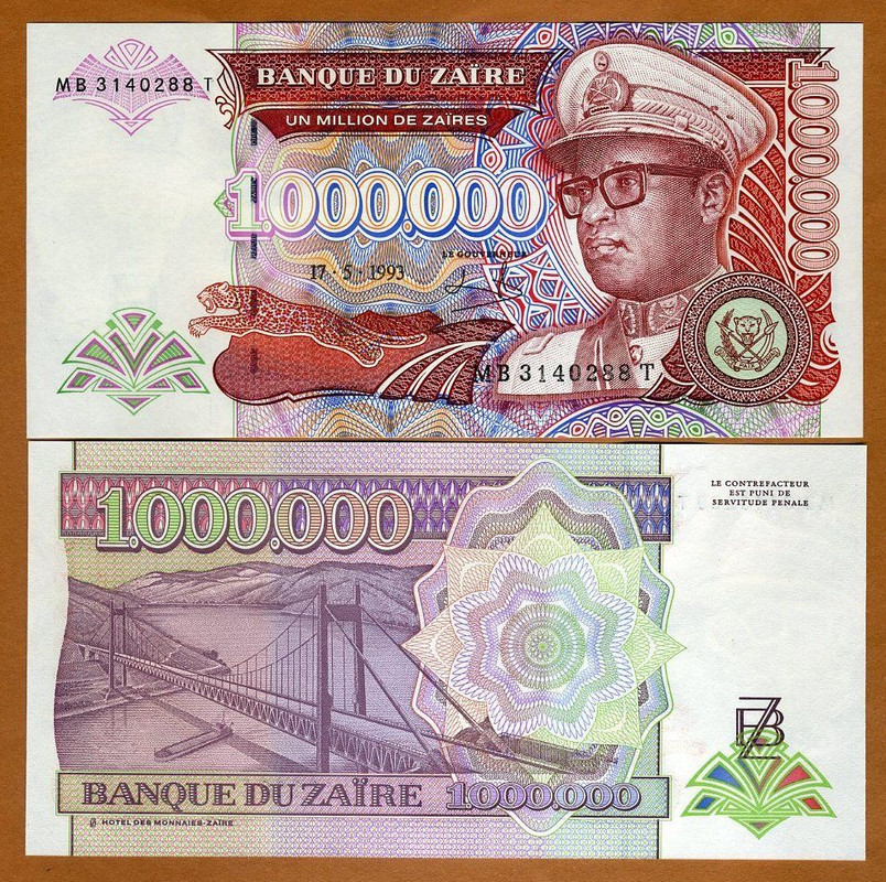 Zaire 1 million