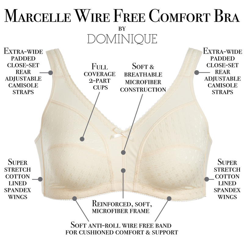 Dominique Women's Marcelle Everyday Wire Free Soft Cup Comfort Bra (34B-48DD/E) - Picture 14 of 22